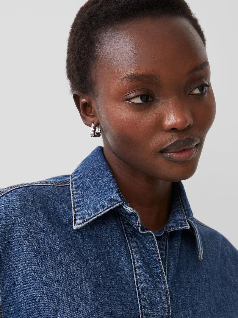 French Connection Finley Denim Short Sleeve Shirt Vintage