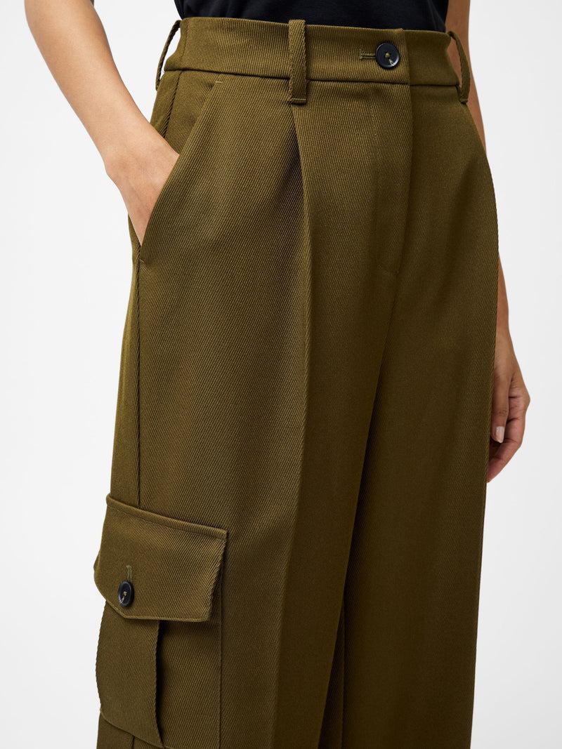 French Connection Florence Twill Combat Trousers Khaki