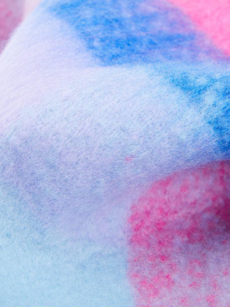 French Connection Fluffy Check Scarf Multi/Winter White