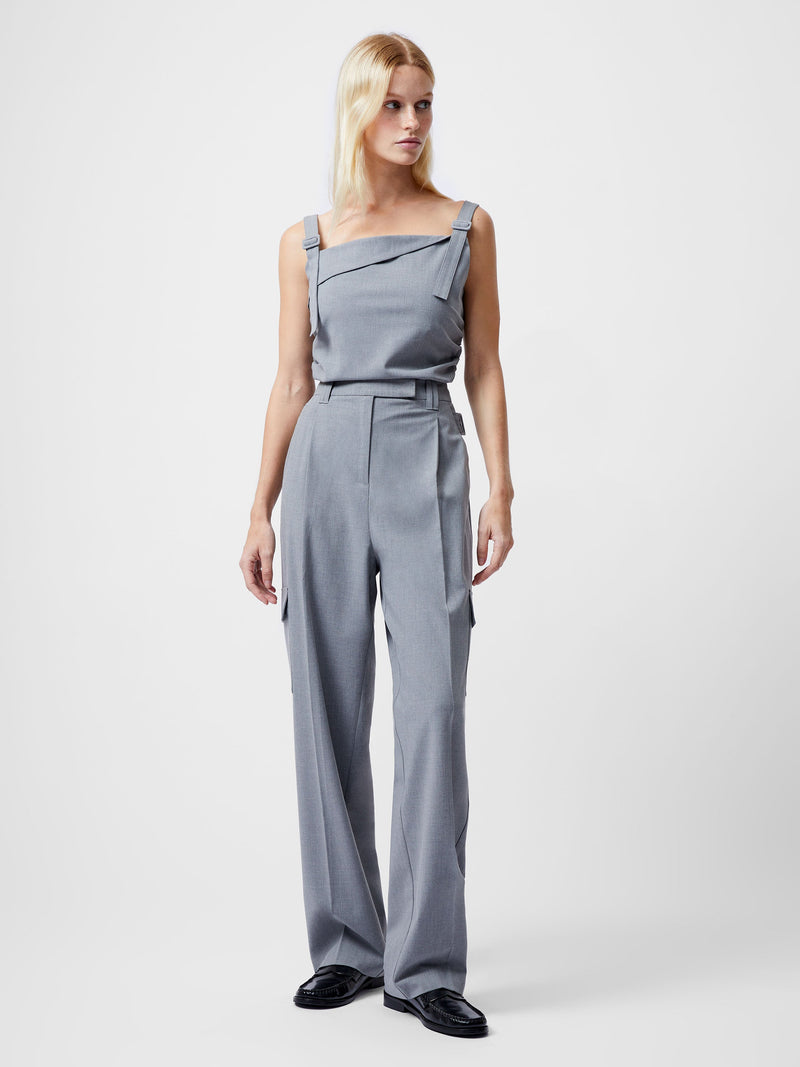 french connection Franklin Barrel Leg Cargo Trousers Grey