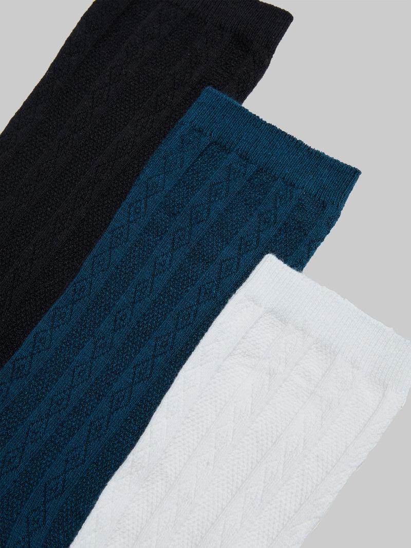 French Connection French Connection 3 Pack Jacquard Socks Multi 3