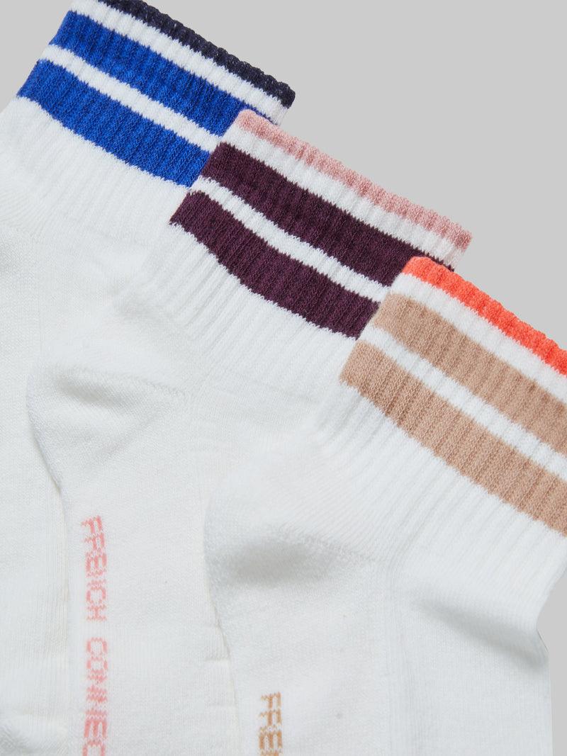 French Connection French Connection 3 Pack Tipped Ankle Socks Multi 2