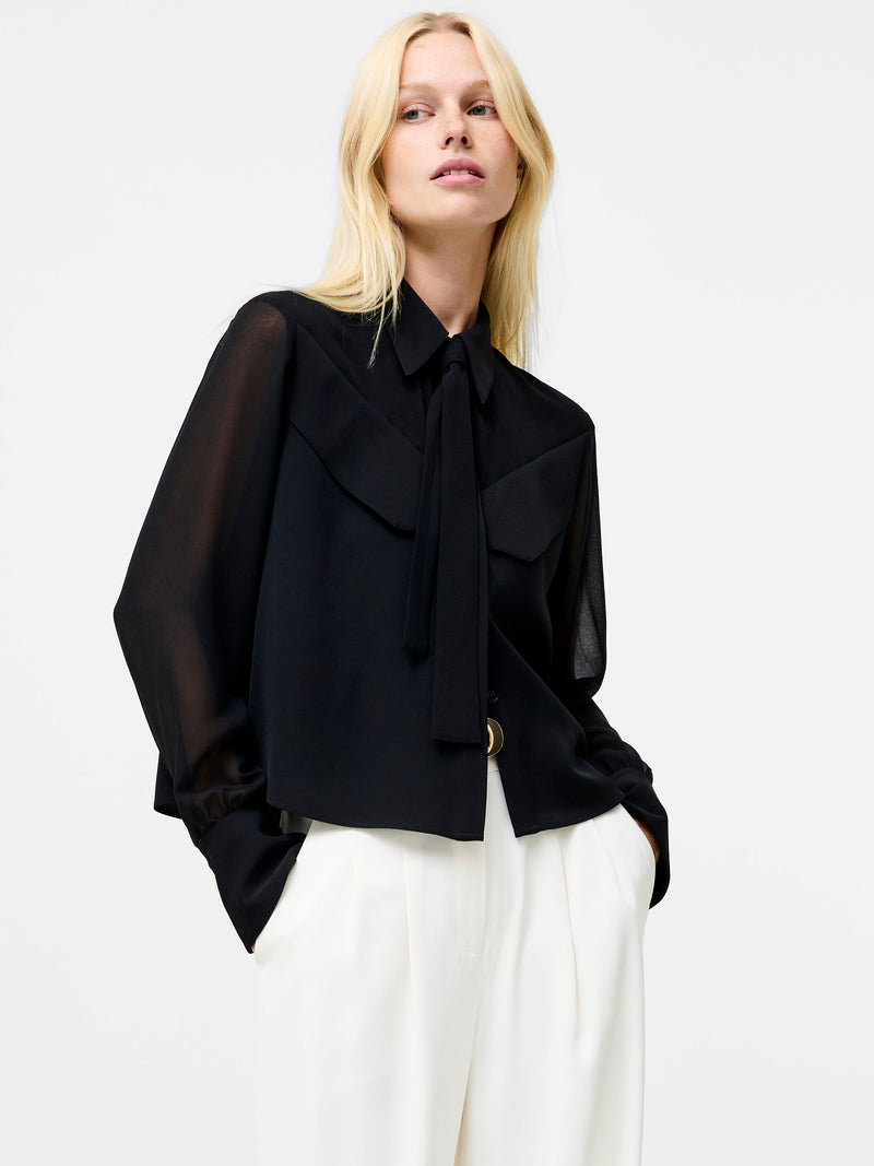 french connection Arezzo Neck Tie Shirt Black