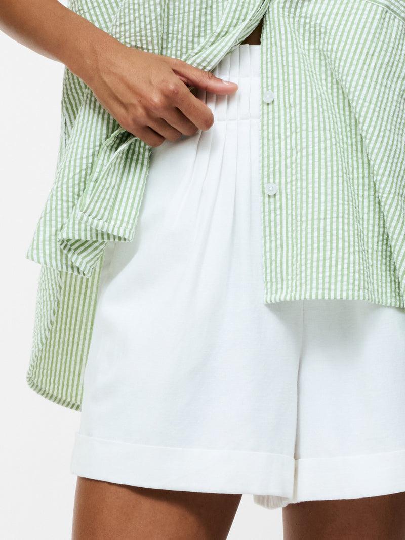 French Connection Ariette Linen Shorts Linen White