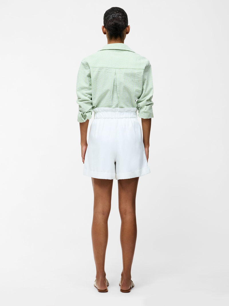 French Connection Ariette Linen Shorts Linen White