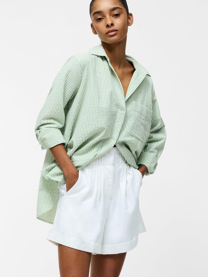 French Connection Ariette Linen Shorts Linen White