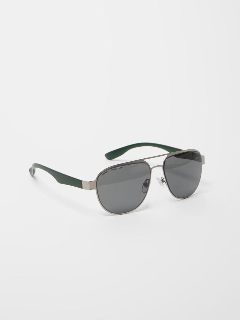 French Connection Aviator Sunglasses Gunmetal