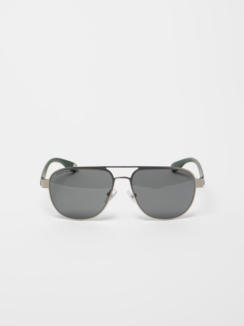 french connection Aviator Sunglasses Gunmetal