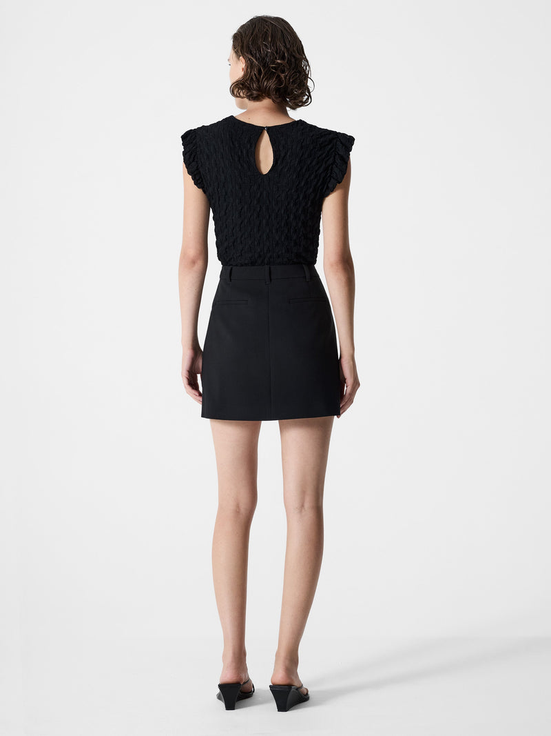 French Connection Azra Twill Mini Skirt Black