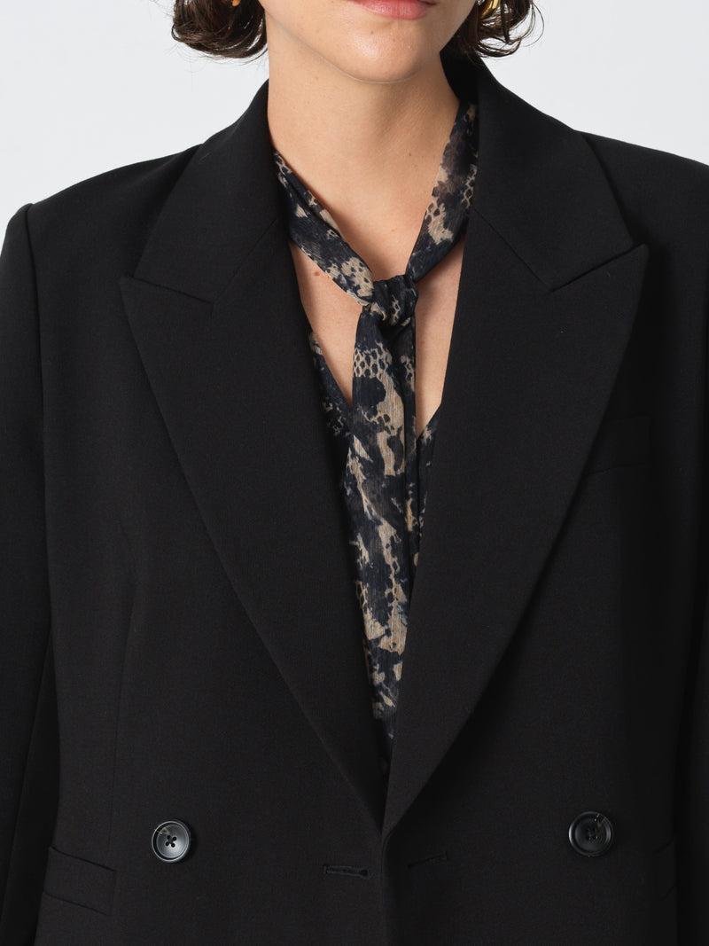 French Connection Azra Twill Structured Coat Black