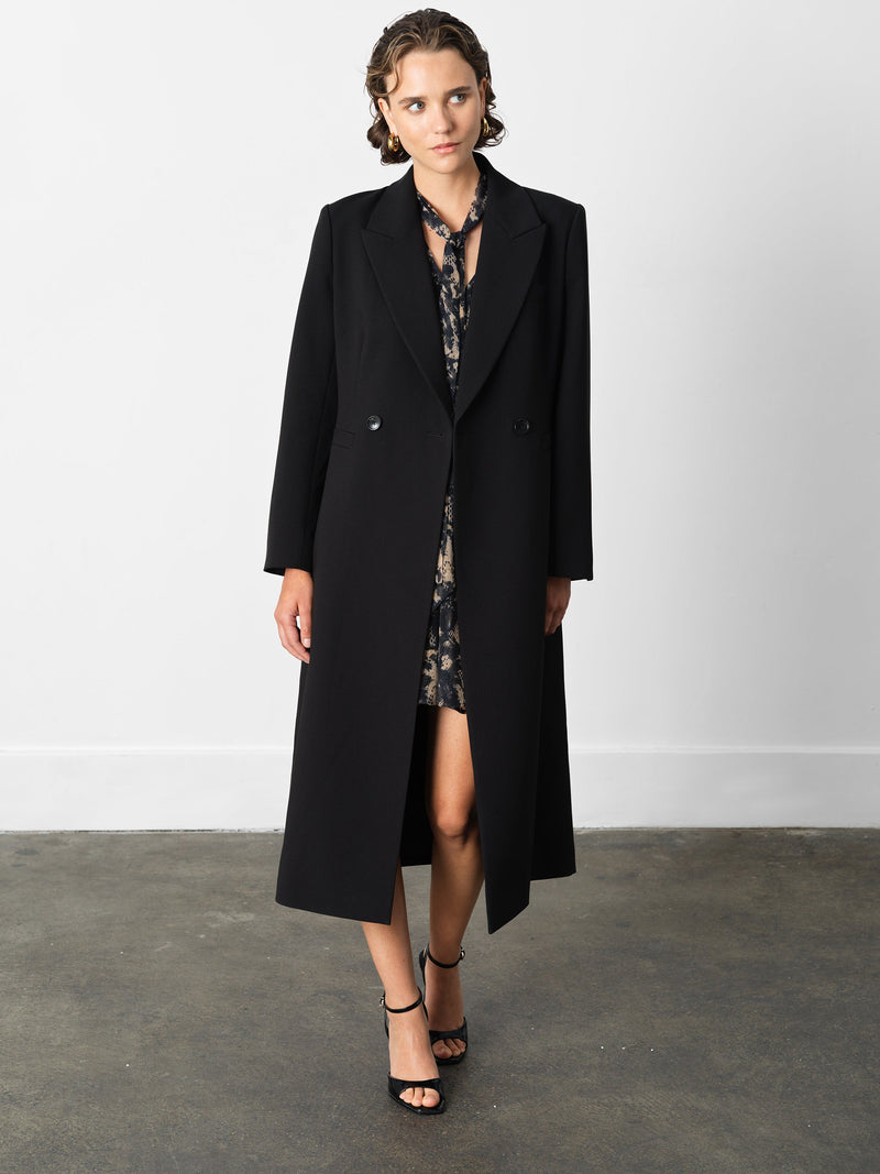 French Connection Azra Twill Structured Coat Black