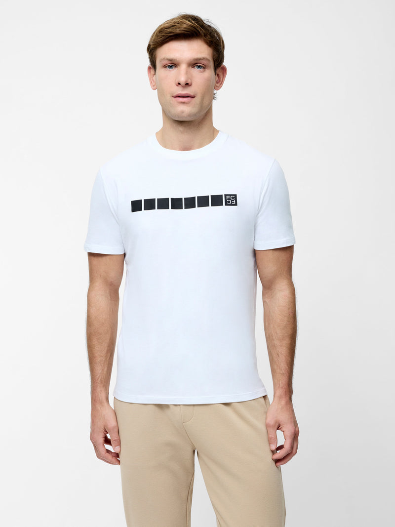 french connection French Connection Broken Block Organic Graphic T-Shirt White