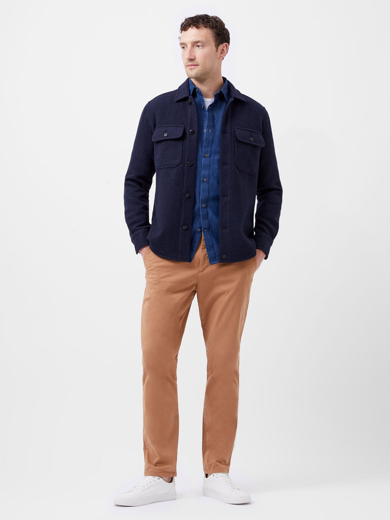 French Connection Brushed Overshirt Marine