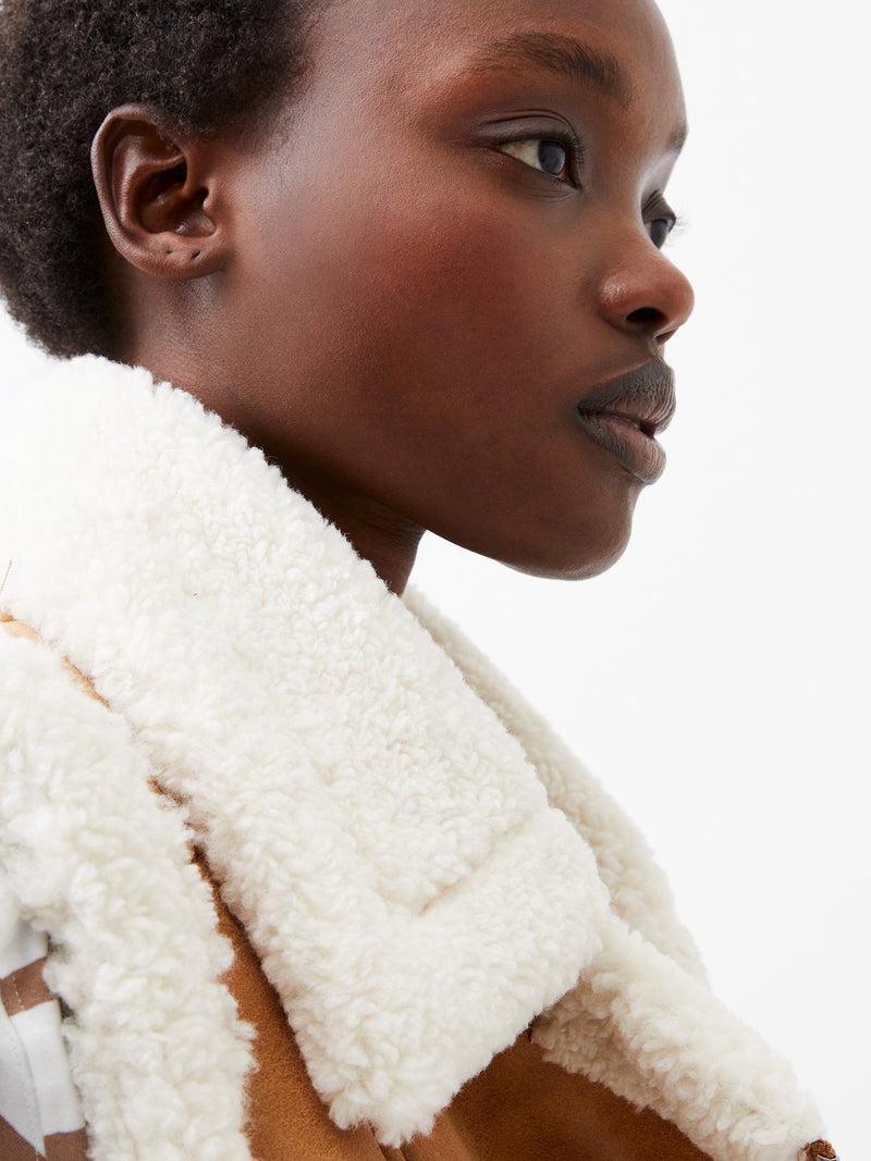 French Connection Camry Suedette Gilet Tan