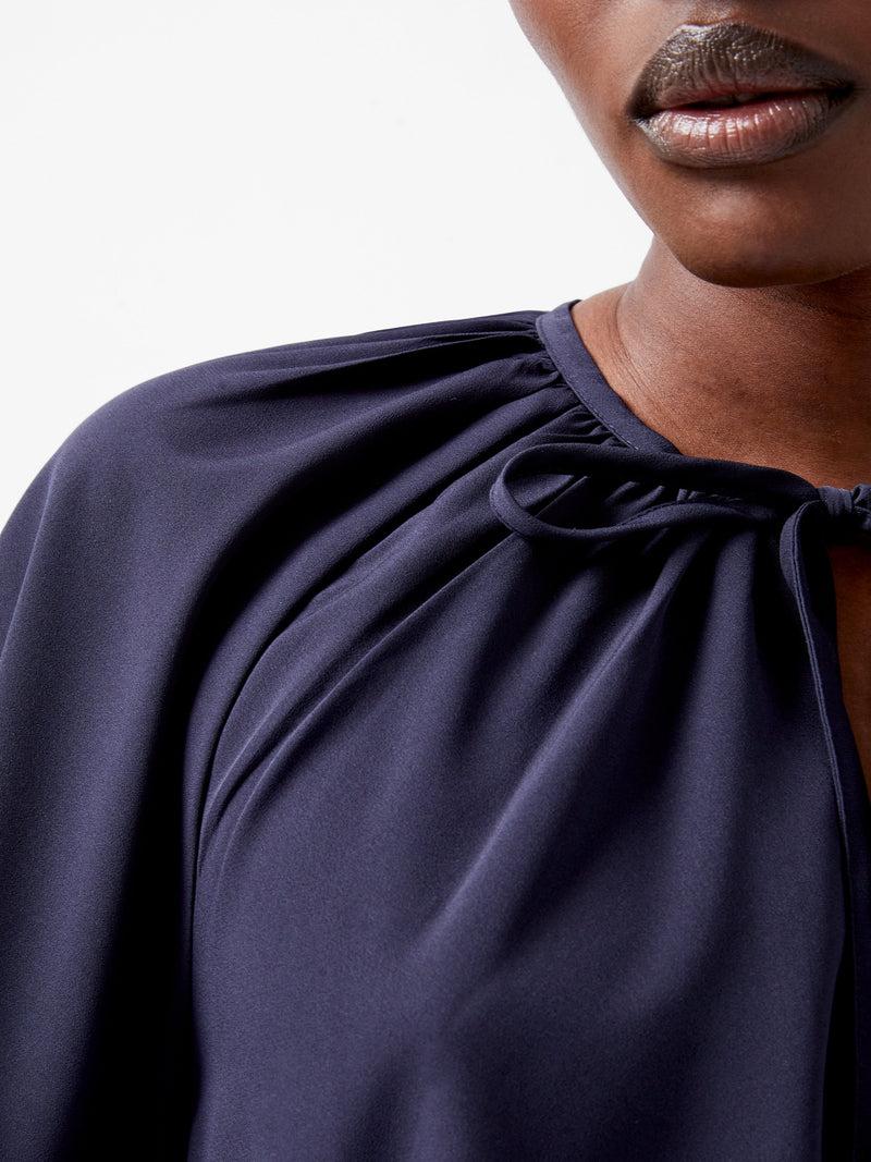 French Connection Capriana Crepe Light Top Marine