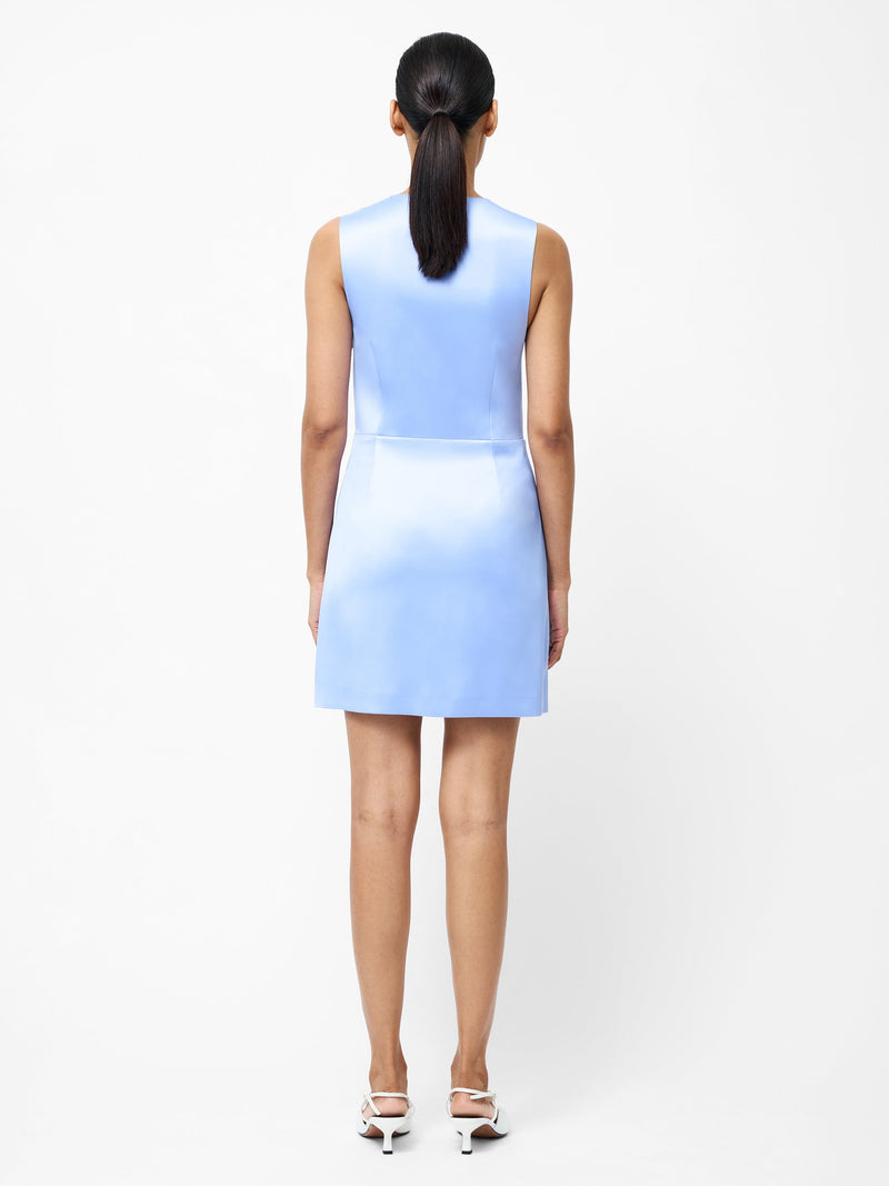 French Connection Carey Satin Mini Dress Pale Iris