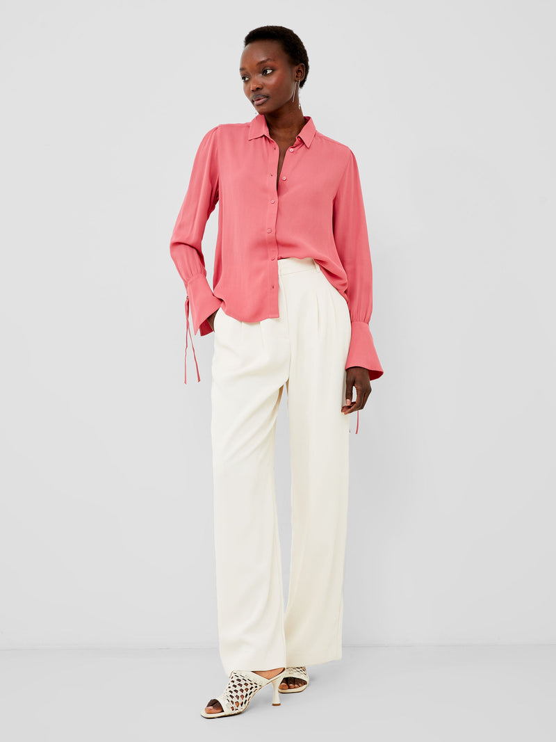 French Connection Cecile Crepe Shirt Rose Kiss