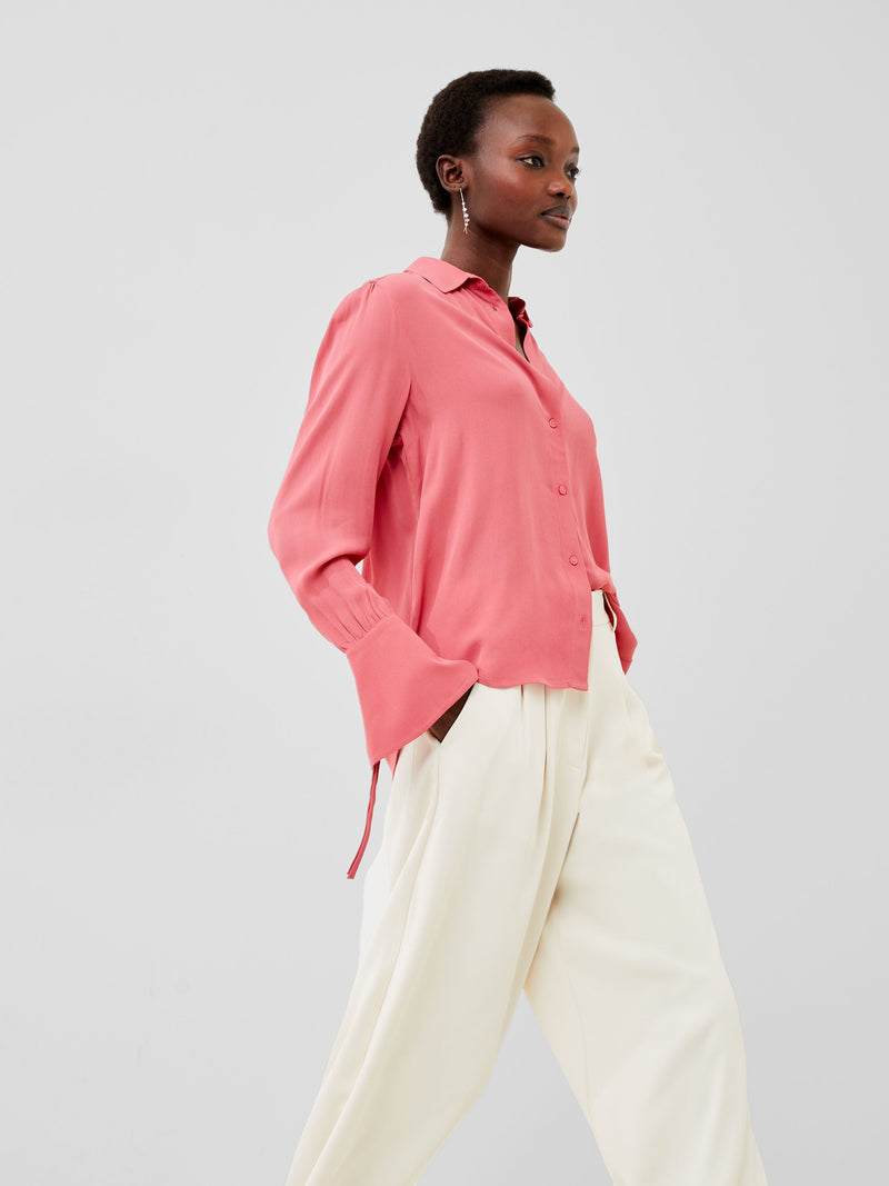 french connection Cecile Crepe Shirt Rose Kiss