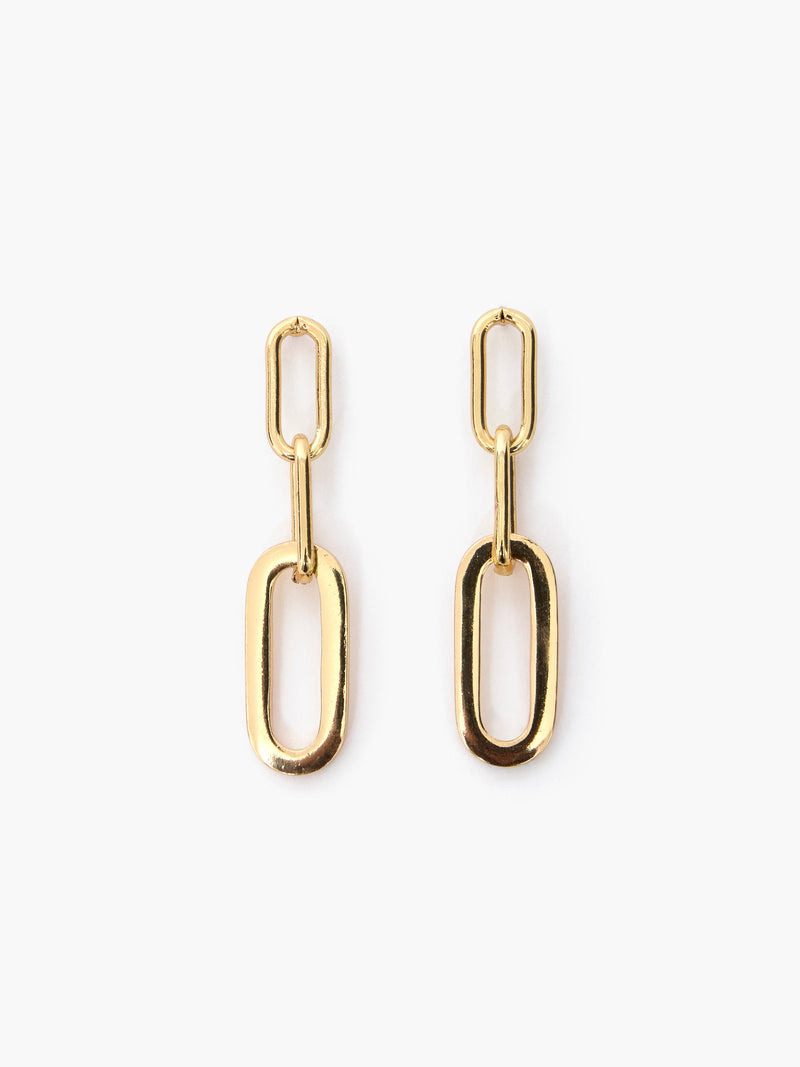 french connection Chain Link Drop Earrings Gold