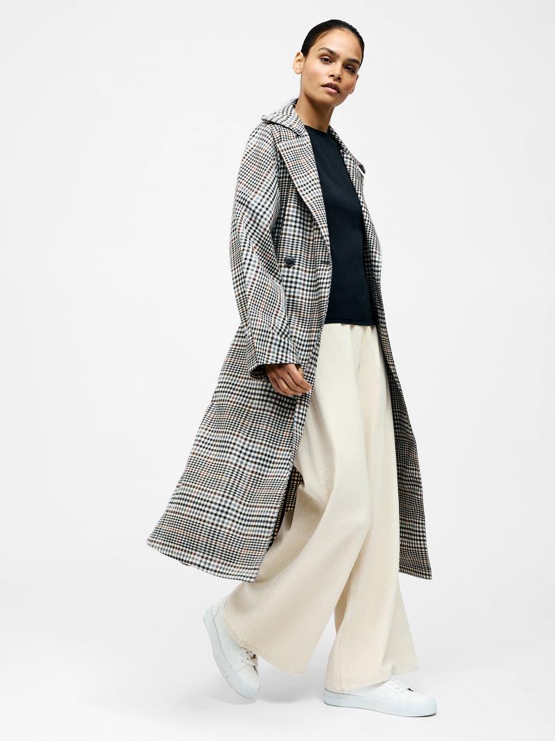 French Connection Check Trench Coat Multi