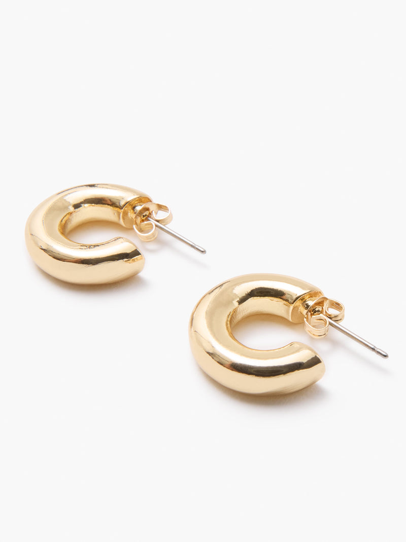 French Connection Chunky Half Hoop Earrings Gold