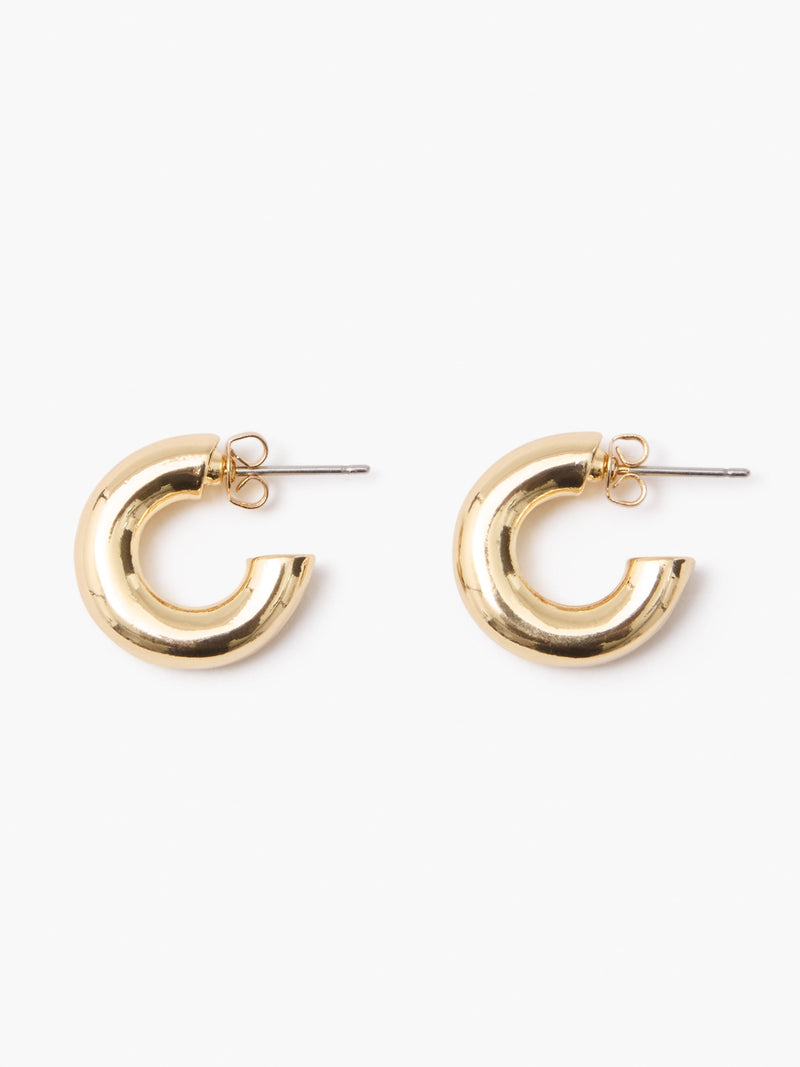 french connection Chunky Half Hoop Earrings Gold