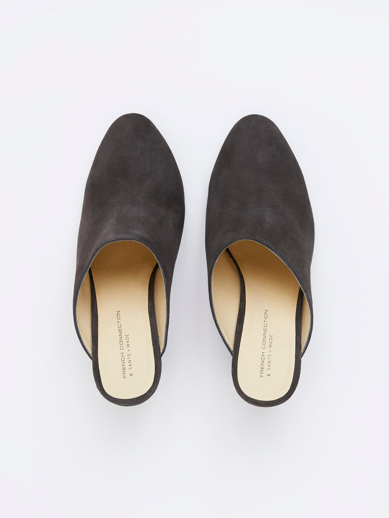 French Connection Cleo Mules Graphite Grey