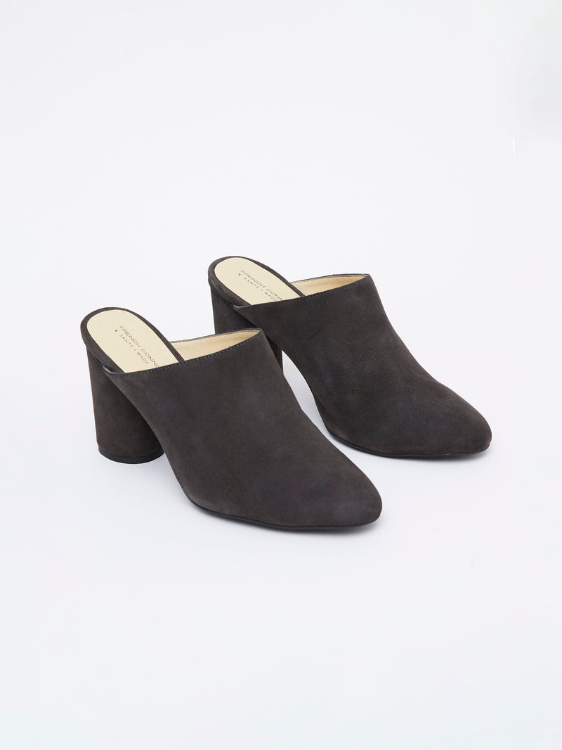 French Connection Cleo Mules Graphite Grey