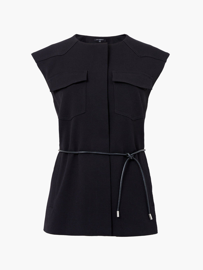 French Connection Clover Tie Waistcoat Black