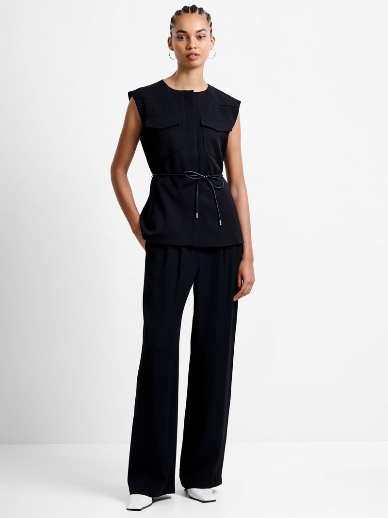 French Connection Clover Tie Waistcoat Black