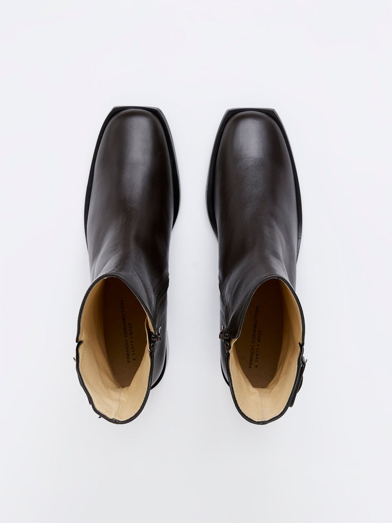 French Connection Connie Ankle Boots Chocolate