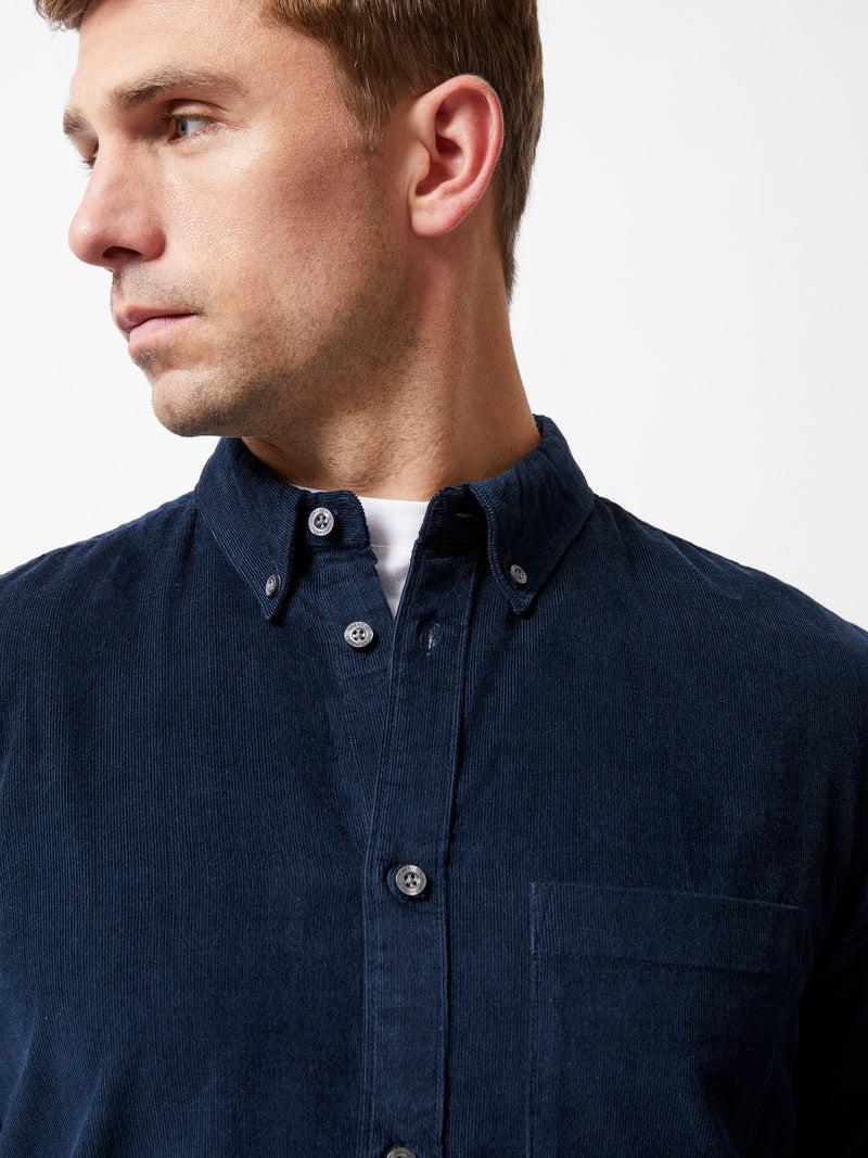 French Connection Cord Long Sleeve Shirt Marine