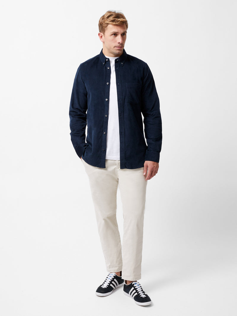 French Connection Cord Long Sleeve Shirt Marine