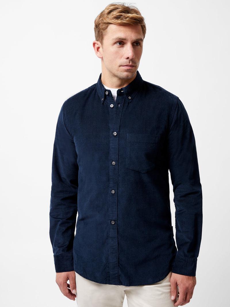 french connection Cord Long Sleeve Shirt Marine