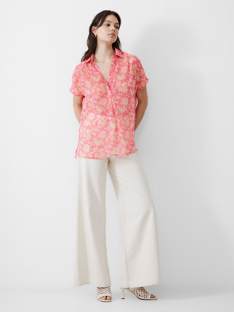french connection Cosette Popover Shirt Camellia