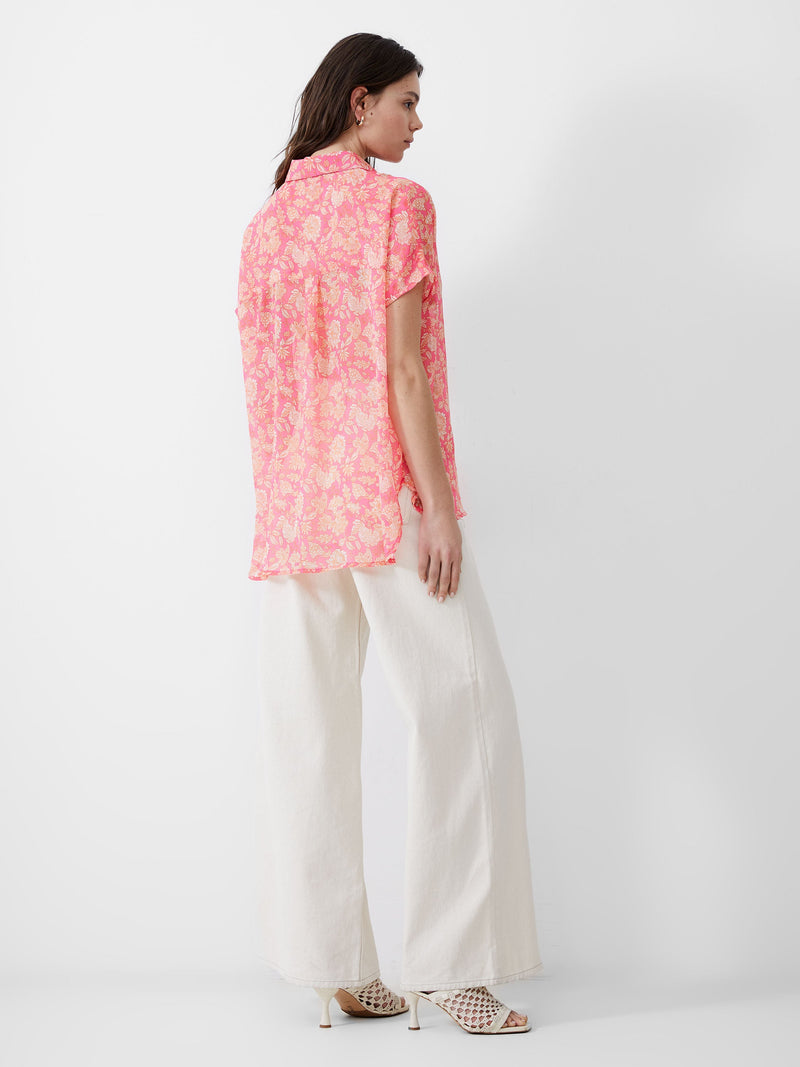 French Connection Cosette Popover Shirt Camellia