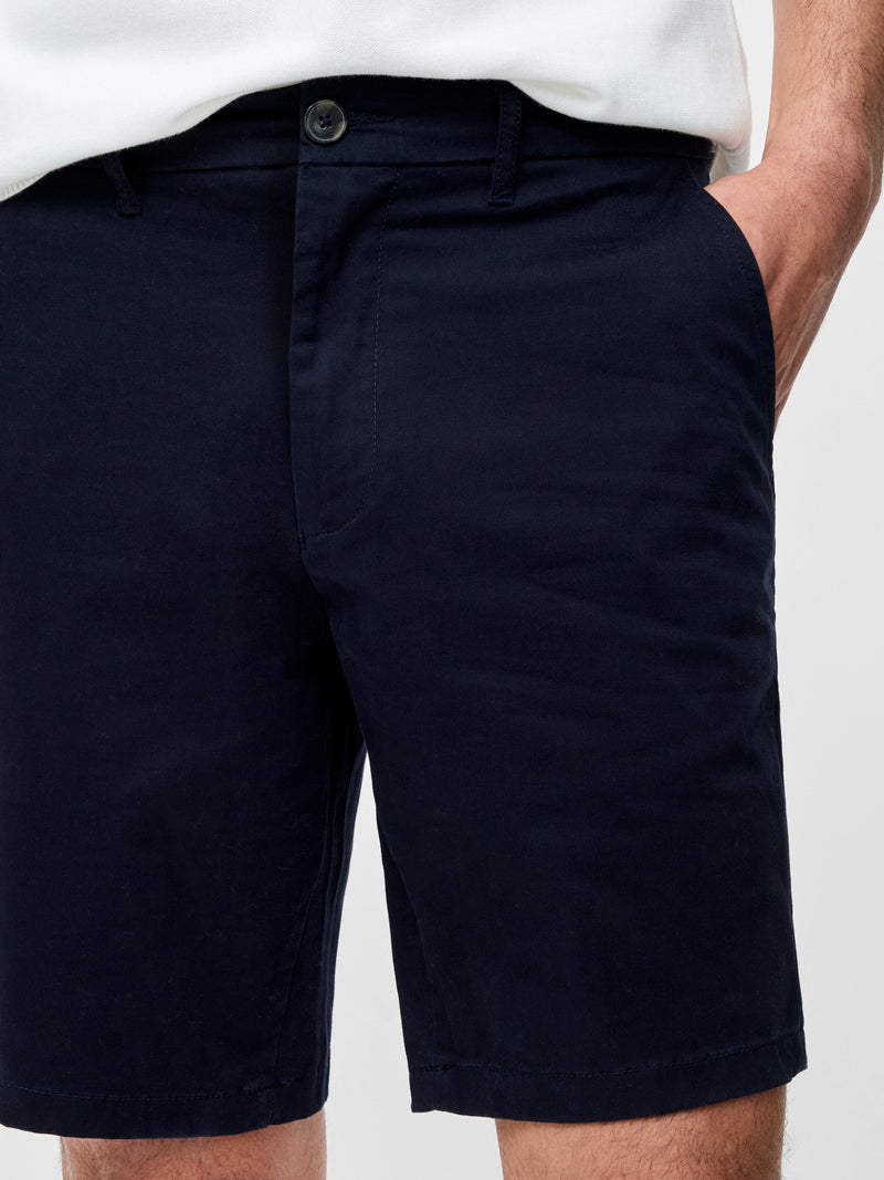 French Connection Cotton Stretch Chino Shorts Navy