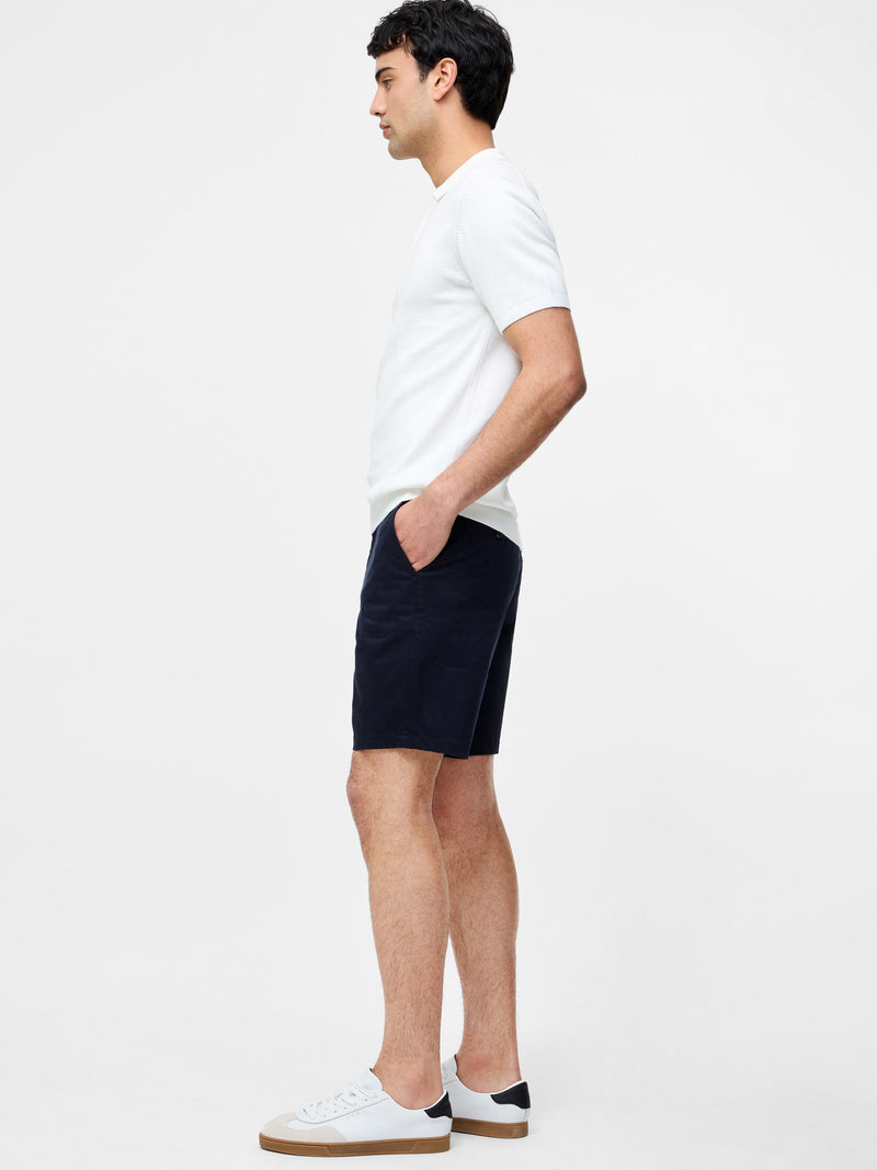 French Connection Cotton Stretch Chino Shorts Navy