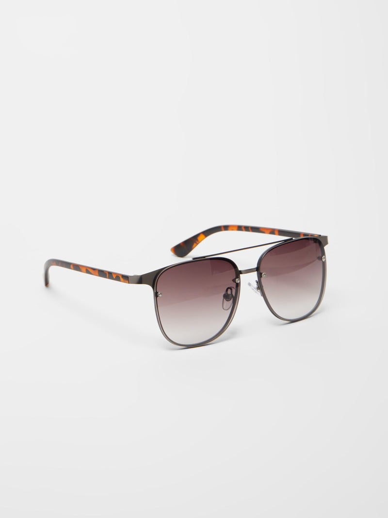 French Connection D-Frame Sunglasses Gunmetal