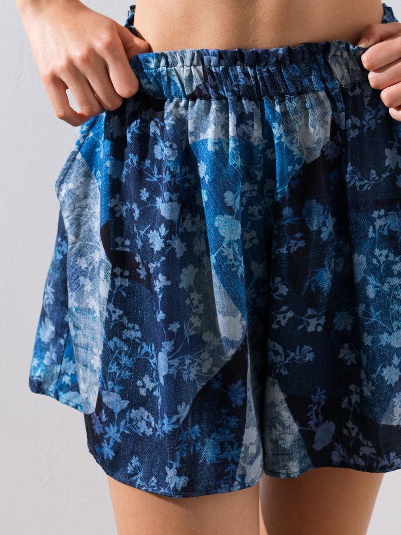 French Connection Denim Beach Shorts Blue