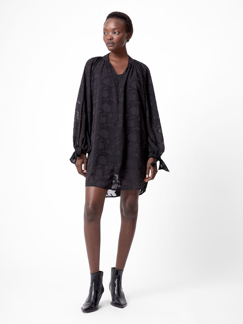 french connection Devore Boho Mini Dress Black