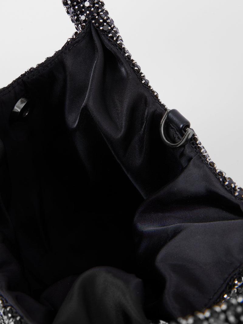 French Connection Diamante Bucket Bag Black