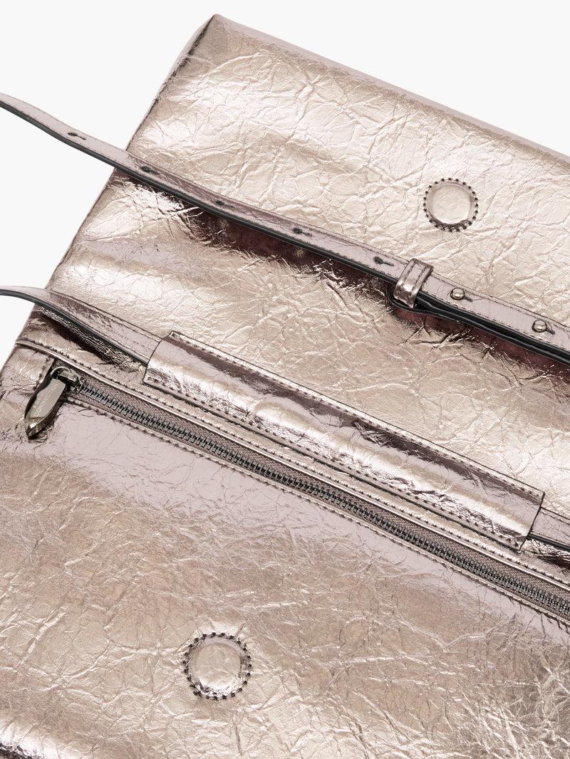 French Connection Disc Clutch Bag Pewter