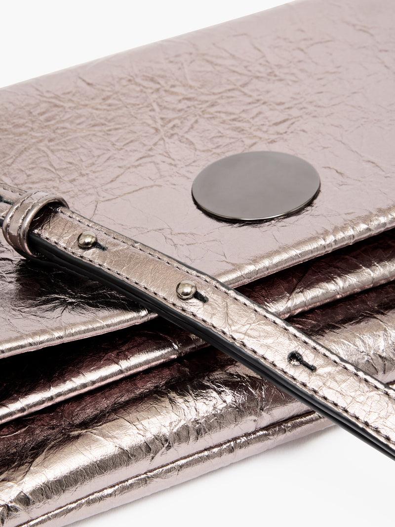 French Connection Disc Clutch Bag Pewter