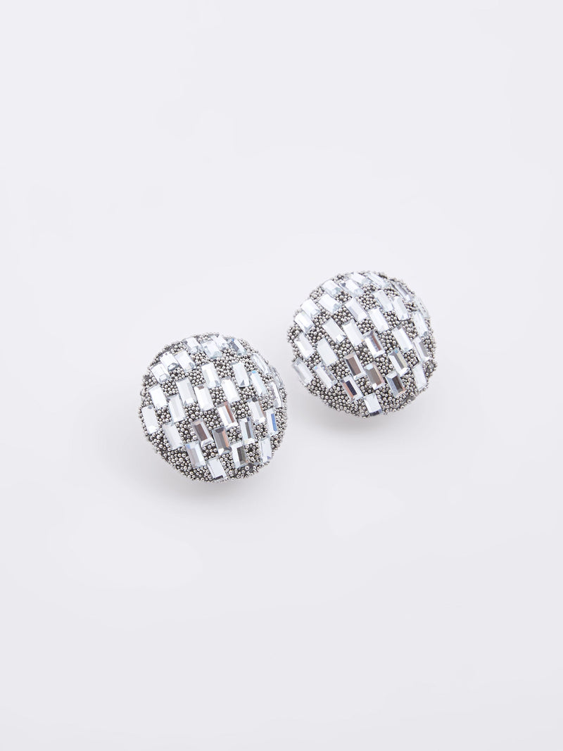 french connection Disco Ball Stud Earrings Silver