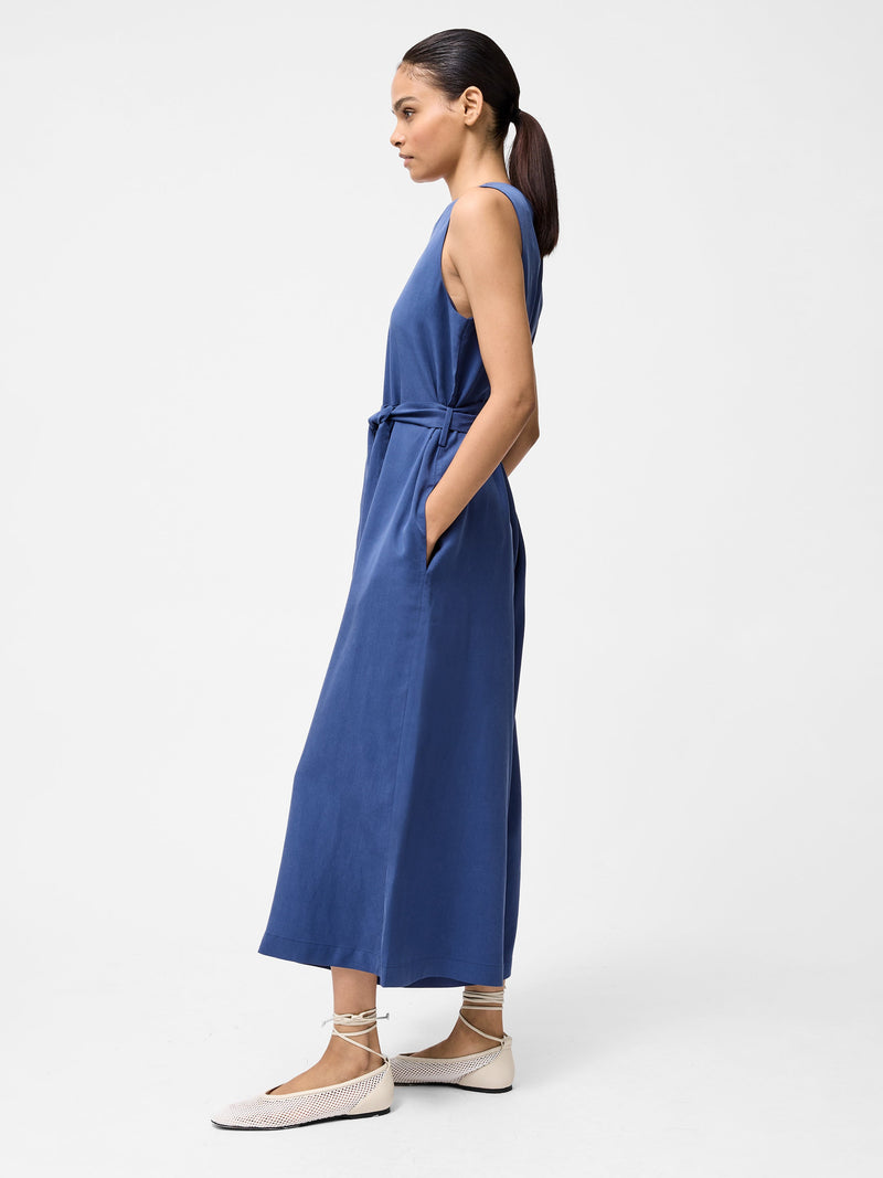 French Connection Drape Jumpsuit Midnight Blue