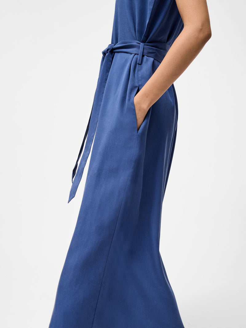 French Connection Drape Jumpsuit Midnight Blue