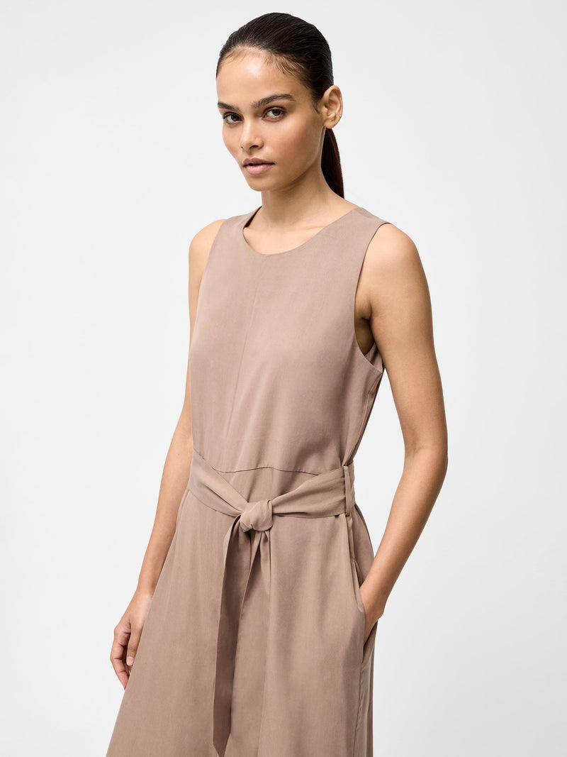 French Connection Drape Jumpsuit Mocha Mouse