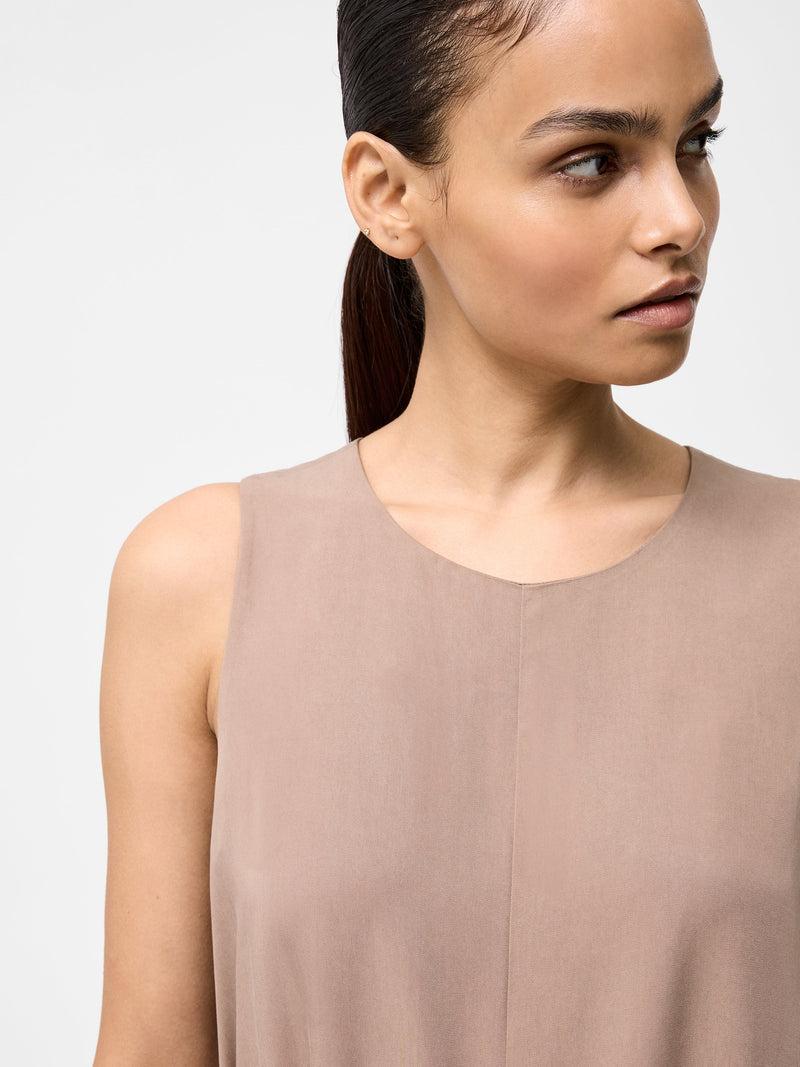 French Connection Drape Jumpsuit Mocha Mouse