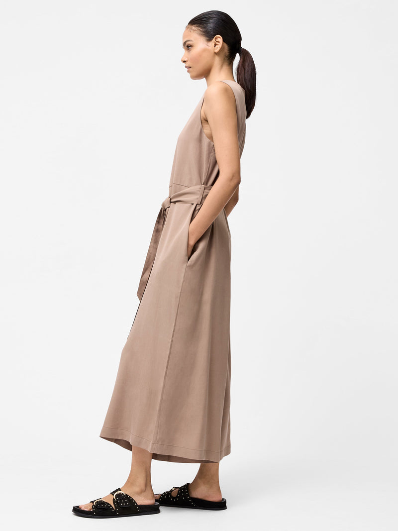 French Connection Drape Jumpsuit Mocha Mouse